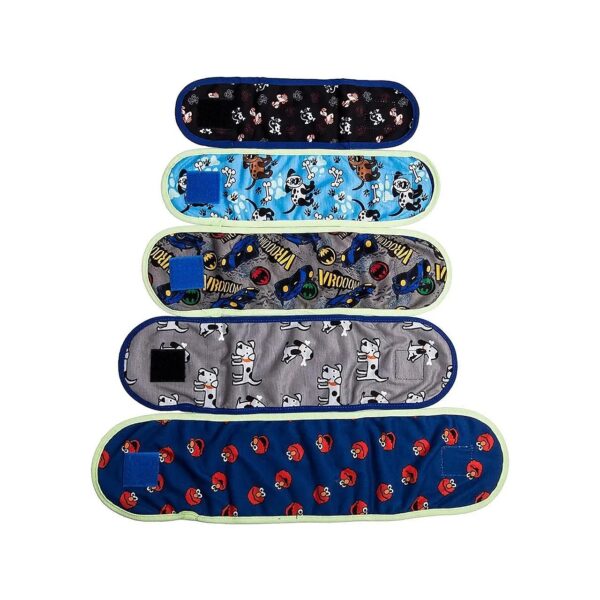 Small Male Boy Dog Puppy Reusable Dog Diapers Belly Bands Adjustable Waist Random Colors