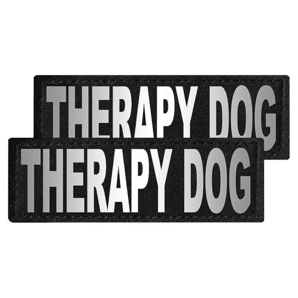 Small Medium Therapy Dog Patches with Printed Reflective Letters Pattern