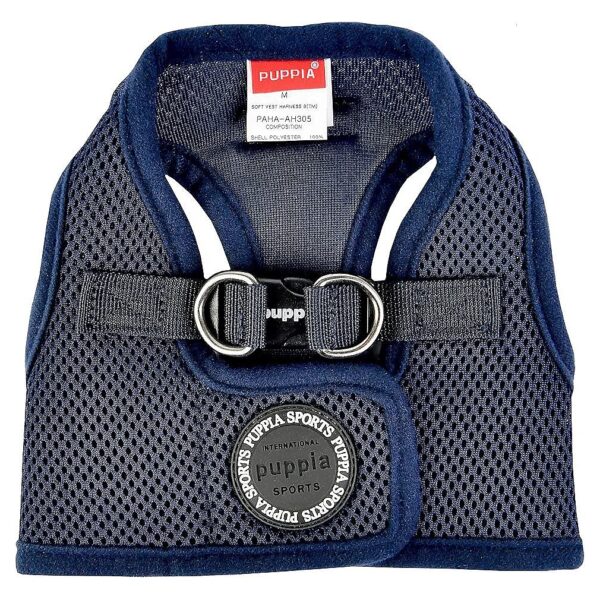 Small Navy Polyester Dog Harness Vest with Air-Mesh and Superior Comfort