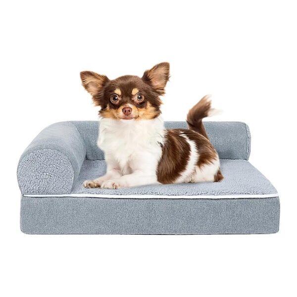 Small Orthopedic Memory Foam Dog Bed with Water-Proof Liner and Removable Washable Cover