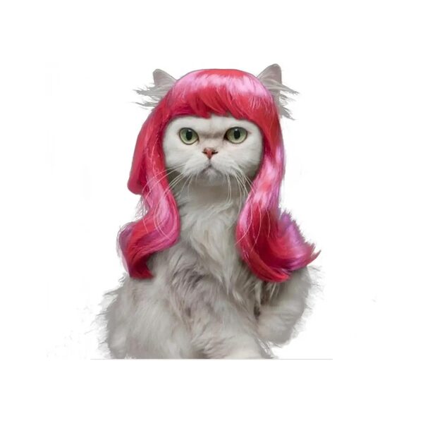 Small Pet Long Synthetic Wigs Hair Costumes for Cats and Dogs Holiday Season Fashion