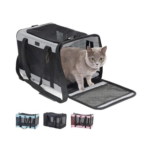 Small Pet Travel Carrier Bag with Breathable Mesh for Cats and Dogs up to 15 Lbs