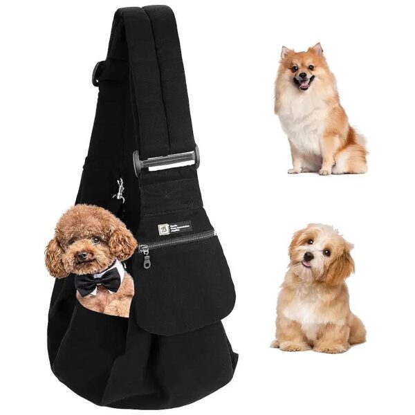 Small Pets Travel Carrier Sling for Outdoor Use Soft and Breathable Cotton for Comfort