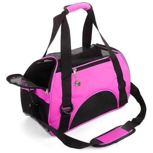 Small RoseRed Soft Sided Pet Carrier for Cats and Puppies, Travel Approved