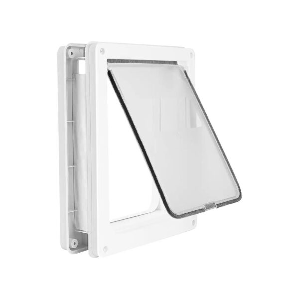 Small Weatherproof Pet Door with Magnetic Lock for Home Security and Easy Installation