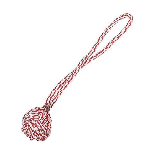 Small XS Dog Fetching Tugging Toy Fist Knot Rope Ball Handle Chew Toy