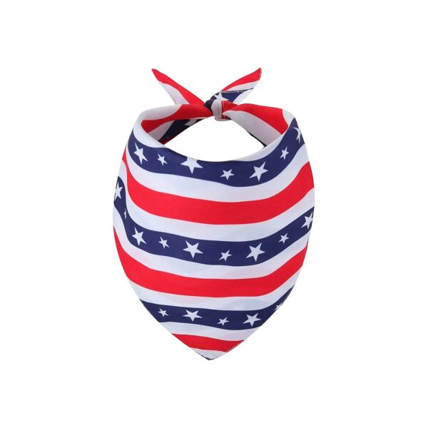 Small XS Dogs and Cats Premium Bandana, American Flag Dog Scarf for Boy and Girl Pets