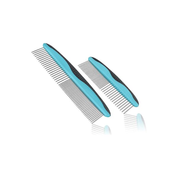 Small and Large Area Dog Comb with Ergonomic Comfort Grip