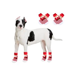 Small to Large Dog Socks with Adjustable Straps for Pet Paw Protection