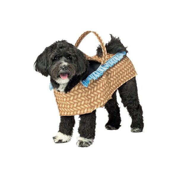 Small to Medium Breed Dog in a Basket Halloween Pet Costume