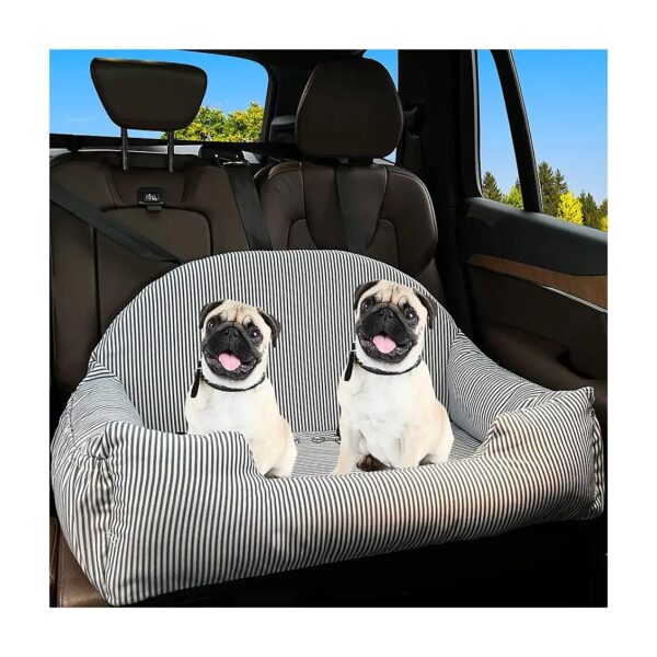 Small to Medium Dog Car Seat Bed with Storage Pocket and Easy to Clean Design