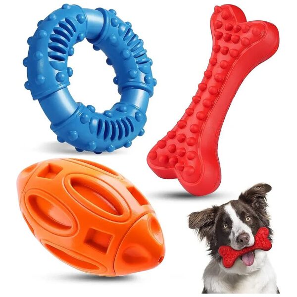 Smart Design Dog Toys for Teeth and Gum Massage, Offers Relief from Teething and Anxiety