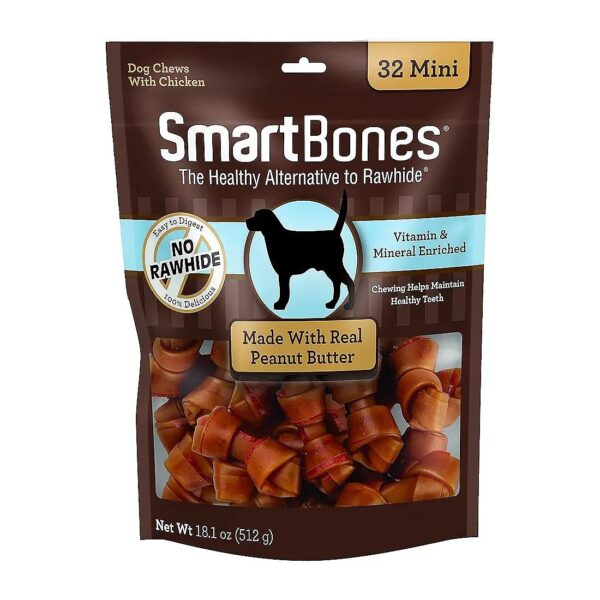 Smart Peanut Butter Filled Chews For Dogs Rawhide Free Bonanza