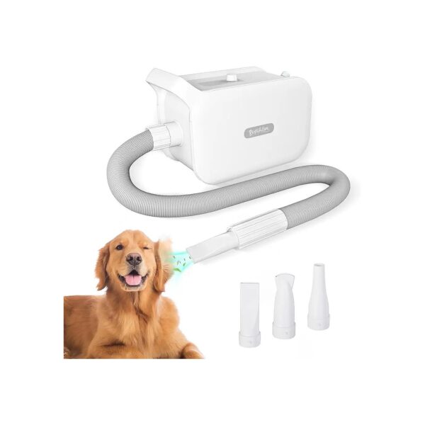 Smart Pet Hair Dryer with LED Screen and Interchangeable Nozzles for Advanced Grooming