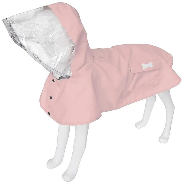 Smart Raincoat for Small to Large Dogs with Reflective Stripes and Adjustable Velcro