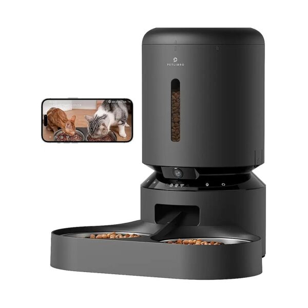 Smart WiFi Pet Feeder with Camera, 1080P HD Video, and Night Vision for Remote Monitoring