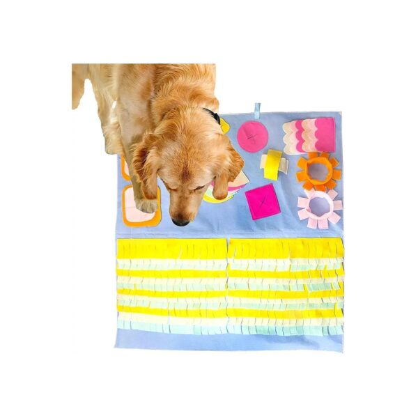 Snuffle Mat for Dogs 35x35 Inches Interactive Slow Feeding Mat with Nose Work Design