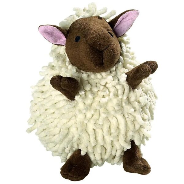 Snugly Squeaky Sheep Toy for Small Dogs White Color 17cm