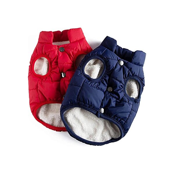 Soft 2-Layer Fleece Lined Dog Jacket for Winter Cold Weather Medium Size