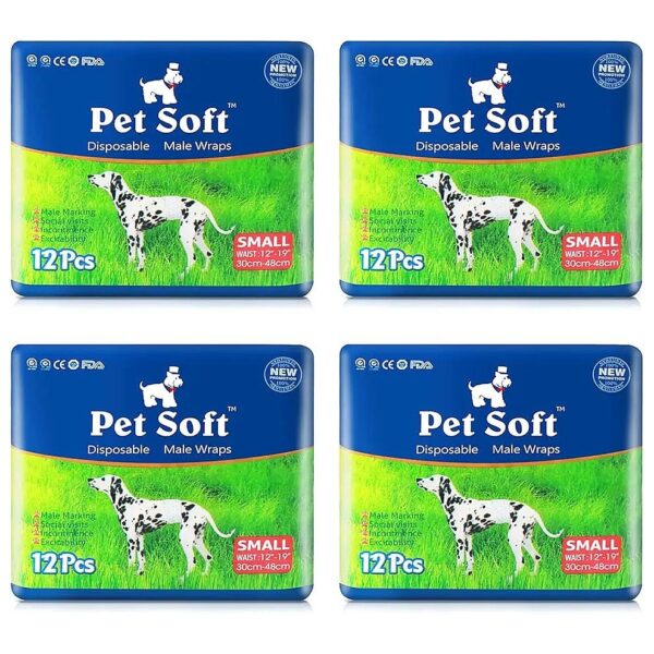 Soft, Absorbent, and Adjustable Dog Diapers for Small Male Dogs