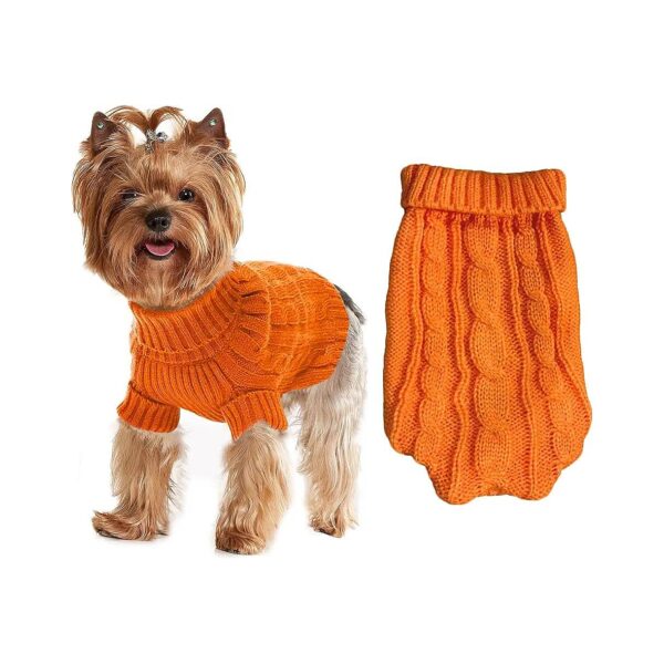 Soft Acrylic Dog Sweaters for Small Dogs XXS Puppy Knitwear Pullover