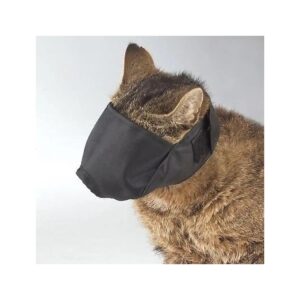 Soft Adjustable Cat Muzzles, Medium Black, Nylon, Perfect for Grooming and Handling