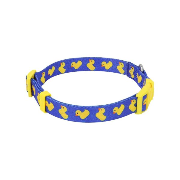 Soft Adjustable Nylon Dog Collar with Ducks Pattern for Small Medium Large Dogs