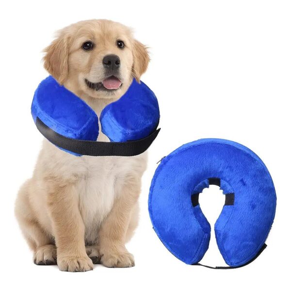 Soft Adjustable PVC Inflatable Dog Cone for Surgery Recovery, Comfortable and Lightweight