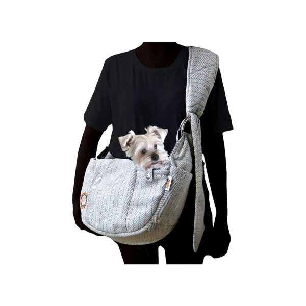 Soft Adjustable Pet Sling Carrier with Ventilated Windows for Furry Friends