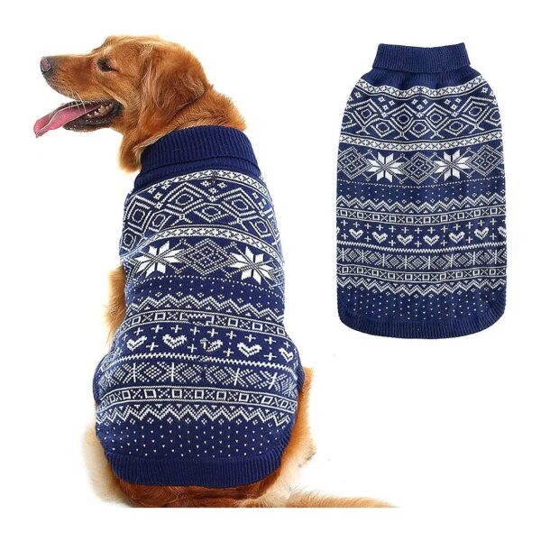 Soft Argyle Dog Sweater for Medium Medium and Large Dogs Wearable Winter Fashion