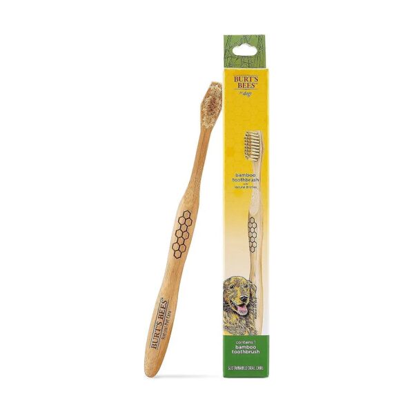 Soft Bamboo Dog Toothbrush for Healthy Teeth and Gums for All Dogs