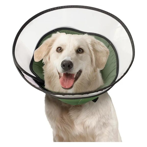 Soft Bottom Dog Cone Collar for Medium to Large Dogs After Surgery Recovery