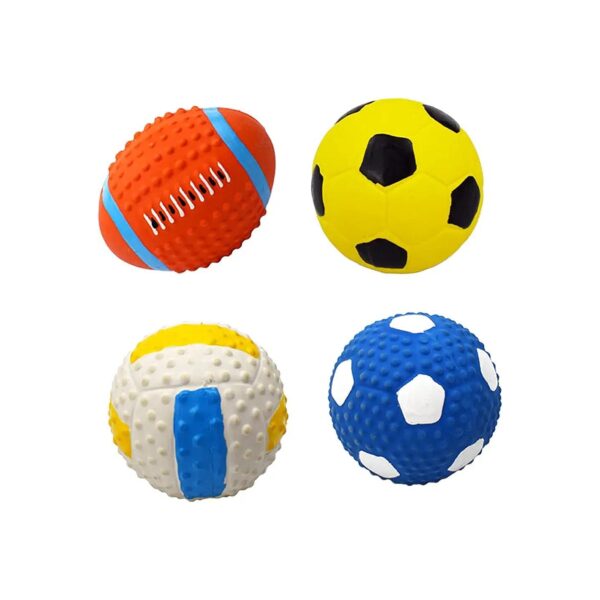 Soft, Bouncy, and Durable Squeaky Dog Toy Ball for Small to Medium Breed Puppies