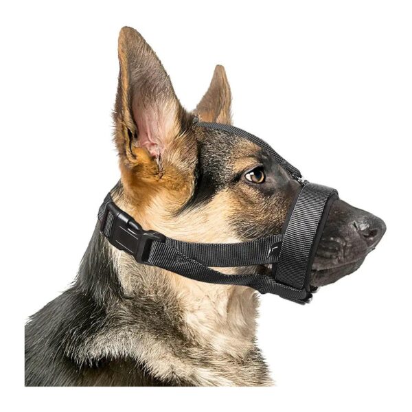 Soft Breathable Dog Muzzle for Large Breeds with Neoprene Padding Adjustable Loop