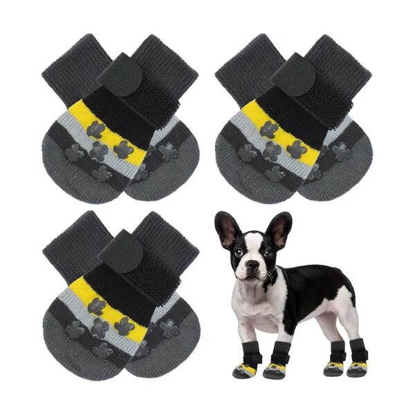 Soft Breathable Dog Socks for Small to Large Dogs with Anti-Slip Grip Tractions