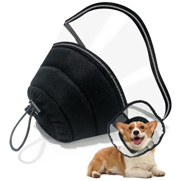 Soft Breathable Pet Cone for Dogs After Surgery with Adjustable Size for Comfortable Wear