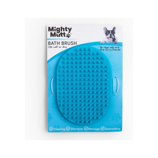 Soft Bristle Dog Bath Scrubber for Easy Pet Grooming and Deep Cleaning