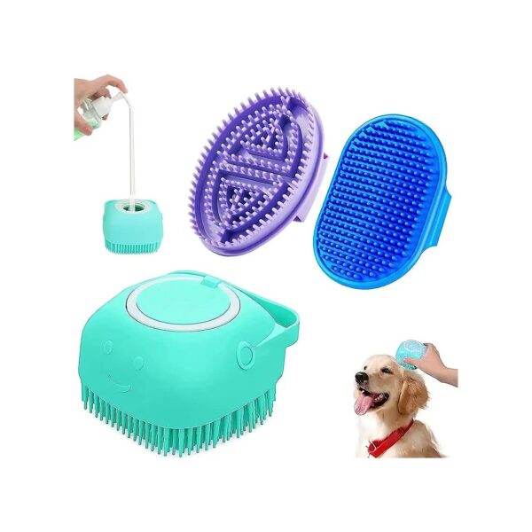 Soft Bristle Dog Shampoo Brush for Easy Pet Grooming and Massage