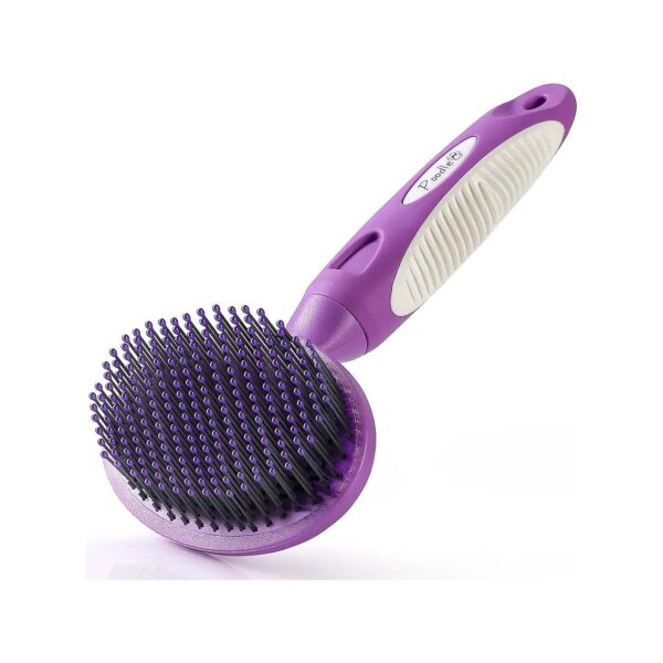 Soft Bristle Pet Brush for Gentle Grooming of Dogs and Cats with Sensitive Skin