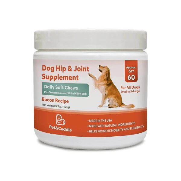 Soft Chew Hip Joint Supplement With Glucosamine Chondroitin And Willow Bark For Dogs