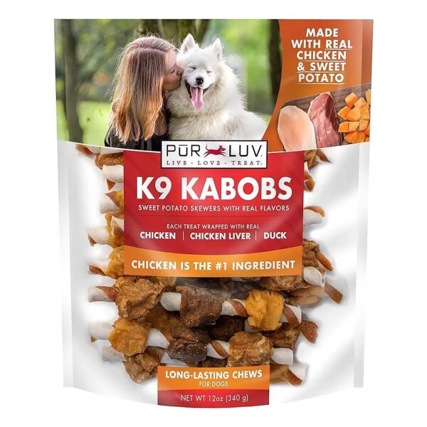 Soft Chew Kabobs for Dogs with Chicken Duck Sweet Potato and Sweet Potato