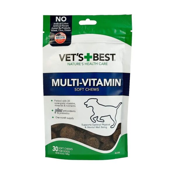 Soft Chew Multi-Vitamin Supplements for Dogs Supports Physical and Mental Health