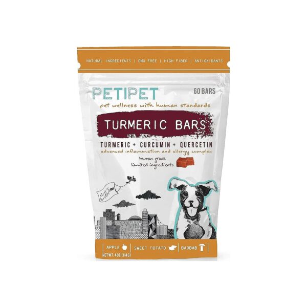 Soft Chews with Turmeric and Curcumin for Dog Allergy Relief and Healthy Skin