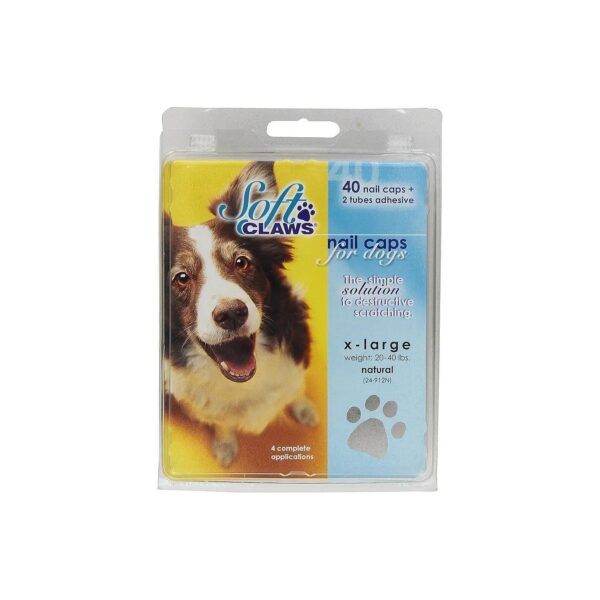 Soft Claws Dog Nail Caps X-Large Natural For Pets 20-40 Pounds