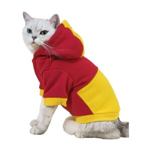 Soft Colorblock Dog Hoodie for Small to Medium Dogs - Winter Wear