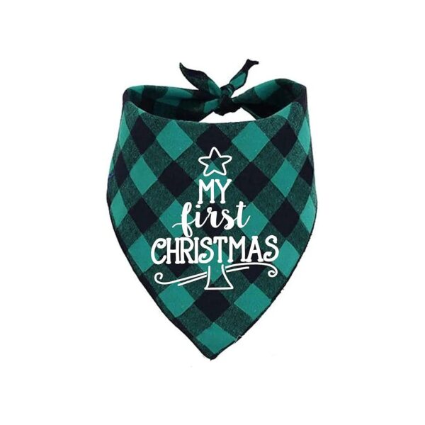 Soft Comfortable First Christmas Dog Bandana for Small Medium Large Dogs