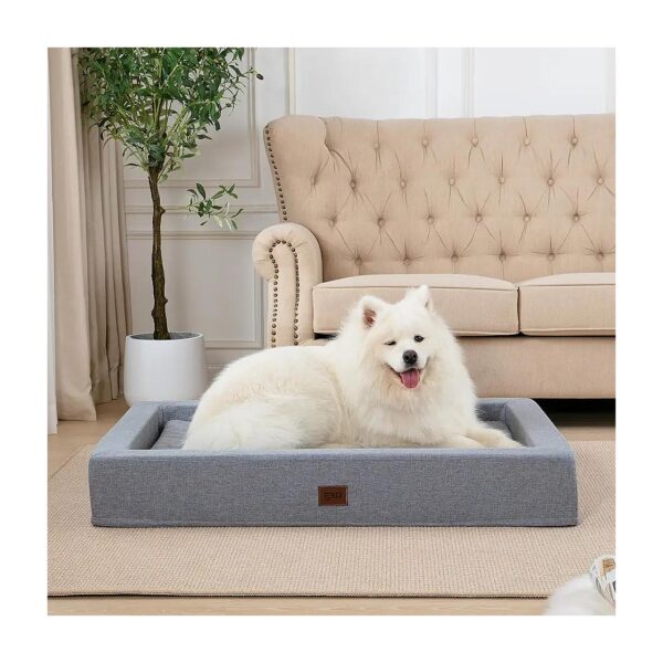 Soft Comfortable Orthopedic Dog Bed for Large Breeds with Egg Crate Foam Padding