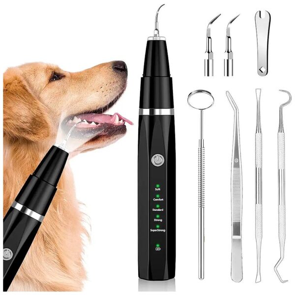 Soft, Comfortable, and Safe Ultrasonic Pet Tooth Cleaner for Dog and Cat Teeth