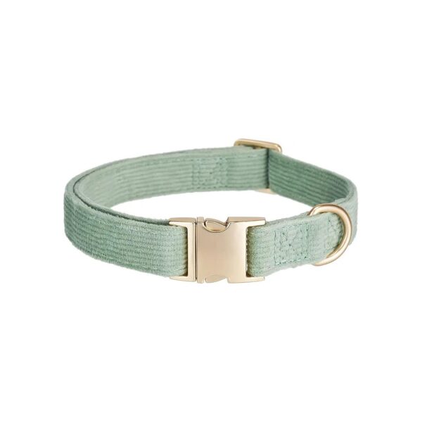 Soft Corduroy Dog Collar with Adjustable Metal Buckle for Small to Large Breeds