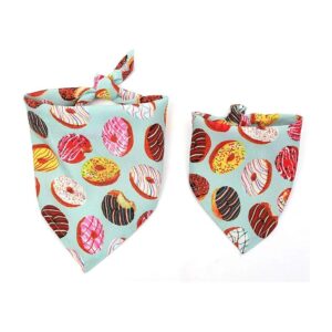 Soft Cotton Dog Bandanas with Adjustable Triangle Bibs for Small Medium Large Dogs